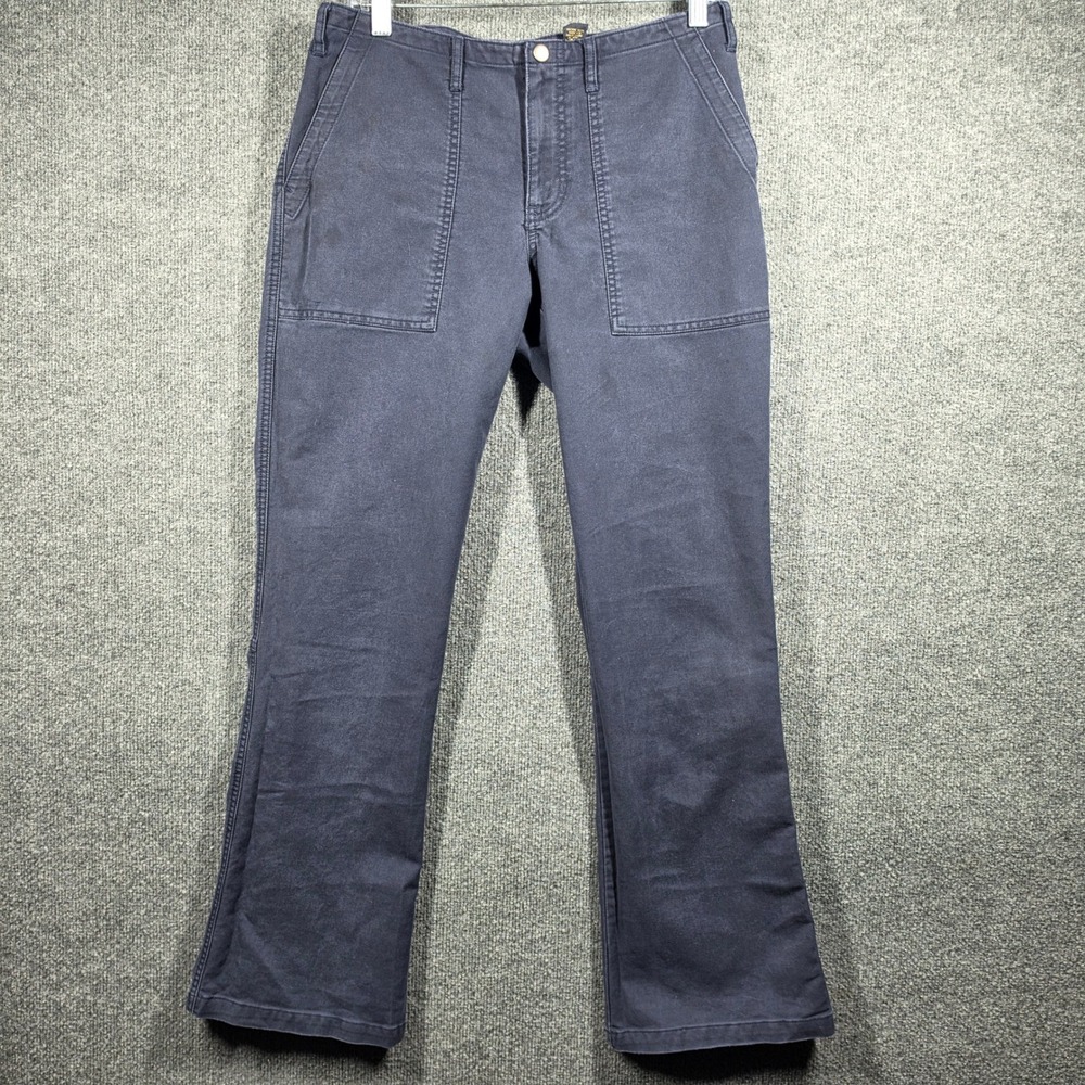 Vintage Abercrombie Utility Pants Women 4 CWA-45/F Blue Cargo Y2K Military Flare
